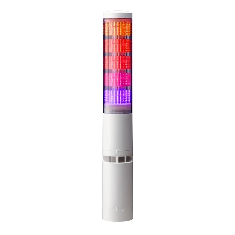PATLITE LA6-5DTNWB-POE 5-Tier LED Signal Tower with PoE, Ethernet, Programmable, IP65, Buzzer