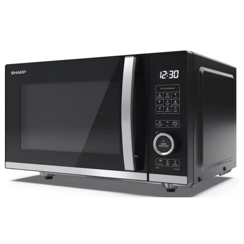 Sharp YC-QG204AE-B Combination Microwave with Grill, 20L, 800W, Black
