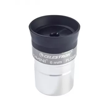 Celestron Omni 6 mm Plössl Eyepiece - 1.25 inch Fully Multi-Coated - Black/Silver