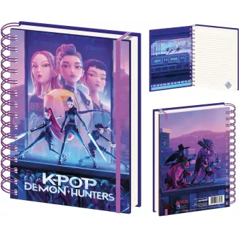 KIDS Notes Spiral A5 K-pop Demon Hunters Huntrix 80 Sheets