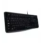 Logitech Keyboard K120 RU - Wired USB Full-Size Russian Layout, Spill-Resistant, Black