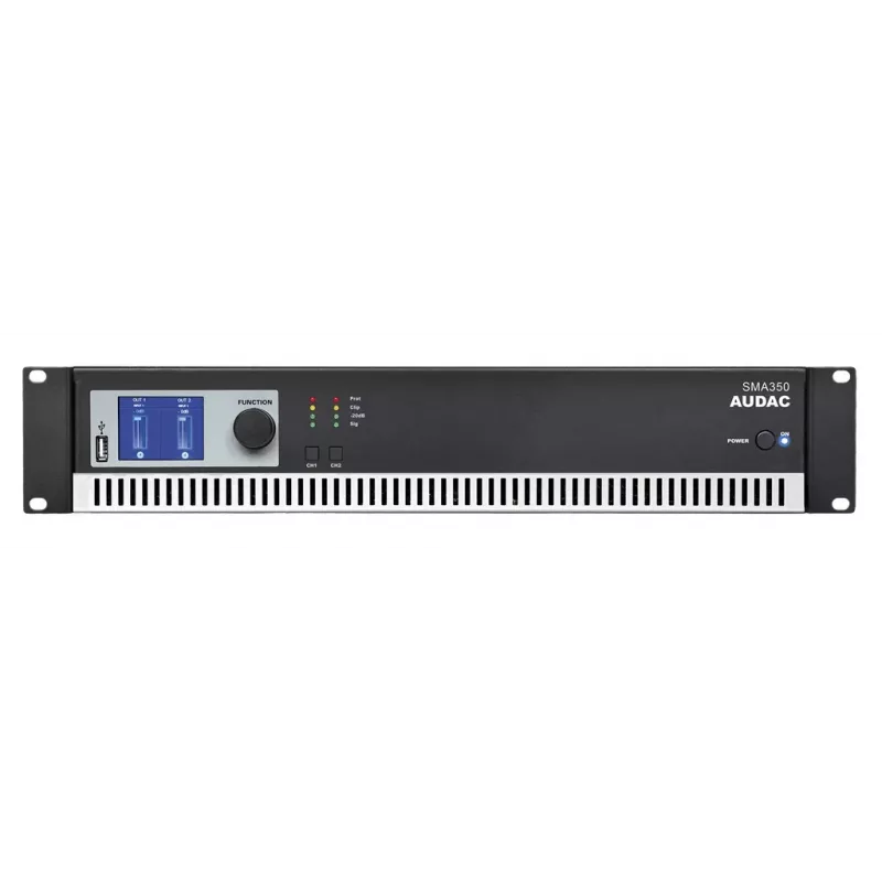 AUDAC SMA350 2-Channel Class-D Audio Amplifier 350W RMS per Channel (4 Ohm) Black
