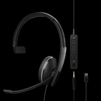 Sennheiser ADAPT 100 Wired On-Ear Headset with Noise-Cancelling Microphone, USB-A, Black