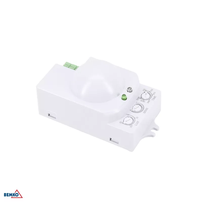 BEMKO Microwave Motion Sensor 1200W 360° IP20 Rectangular White