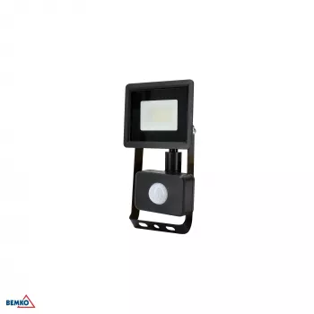 KAFLER KASTEL LED Floodlight 10W 4000K 800lm IP65 Black with PIR Sensor