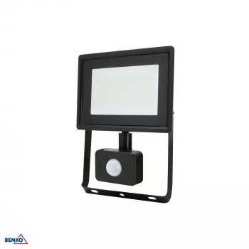 KAFLER KASTEL LED Floodlight 30W 4000K 2520lm IP65 Black with PIR Sensor