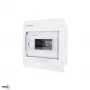 SCHELINGER A80-RDP-IP40-NPE-08P Flush-Mounted Distribution Board IP40, 8 Modules, 1 Row, 8N+8PE Terminals, Transparent Door, White