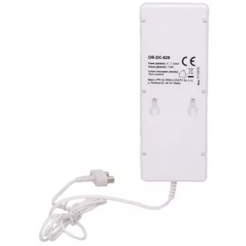 ORNO OR-DC-629 Battery-Powered Water Leak Detector with Acoustic and Optical Alarm, White