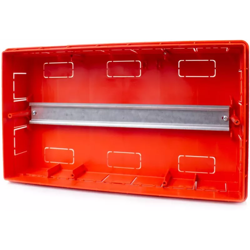 ADELID RM-PT-18P Flush-Mounted Distribution Board 18 Modules 2x9 Transparent Smoked Door