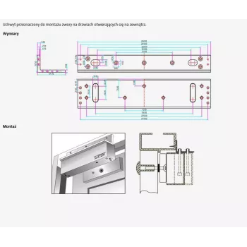 SCOT BK-800L2 L-Type Mounting Bracket for Outward Opening Doors