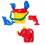 HEMAR Sand Castle Set Bucket Strainer Candy Molds Shovel Rake 7 pcs.