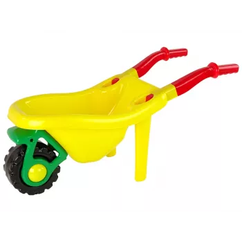 HEMAR Large Coloured Garden Wheelbarrow Yellow 100L 150kg