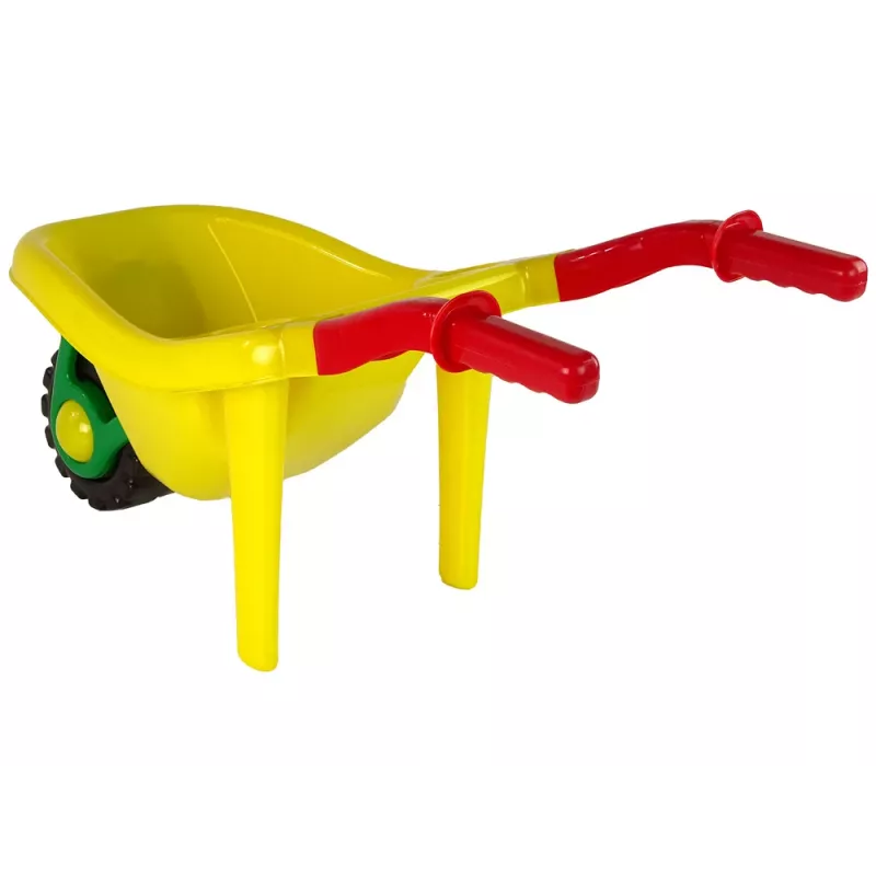 HEMAR Large Coloured Garden Wheelbarrow Yellow 100L 150kg