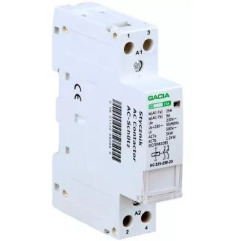 GACIA HC 2P/25A 2NO 230V Modular Contactor 2-Pole 25A 230V AC