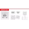 VCX WESA LC 13A Single Socket with USB Charger White