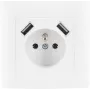 VCX WESA LC 13A Single Socket with USB Charger White
