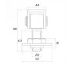 PSG 61.013 Weld-On Hinge M20 Thread (Adjustable)
