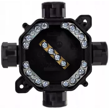 PAWBOL A.0035C Surface-Mounted Hermetic Junction Box PG16, IP67 (5x4mm²), Black