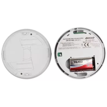 ORNO OR-DC-609 Smoke and Heat Detector, 9V Battery, White