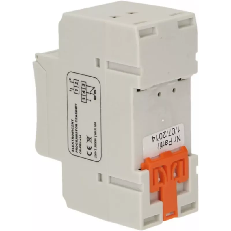 ORNO OR-PRE-414 Digital Time Switch, DIN Rail, 230V AC, 16A, 1 Channel