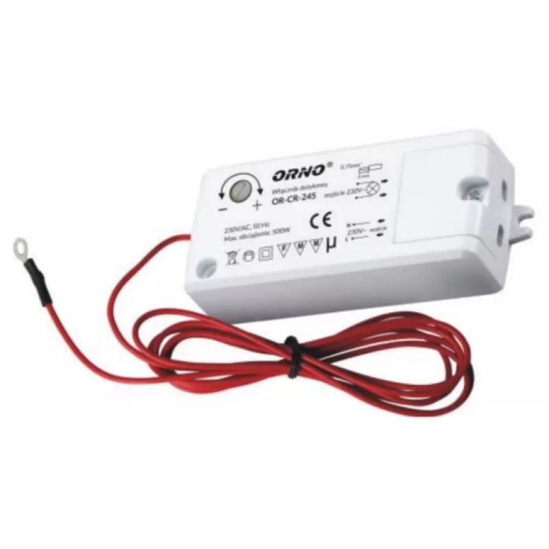 ORNO OR-CR-245 Touchless Inductive Proximity Switch for LED Lighting, Black