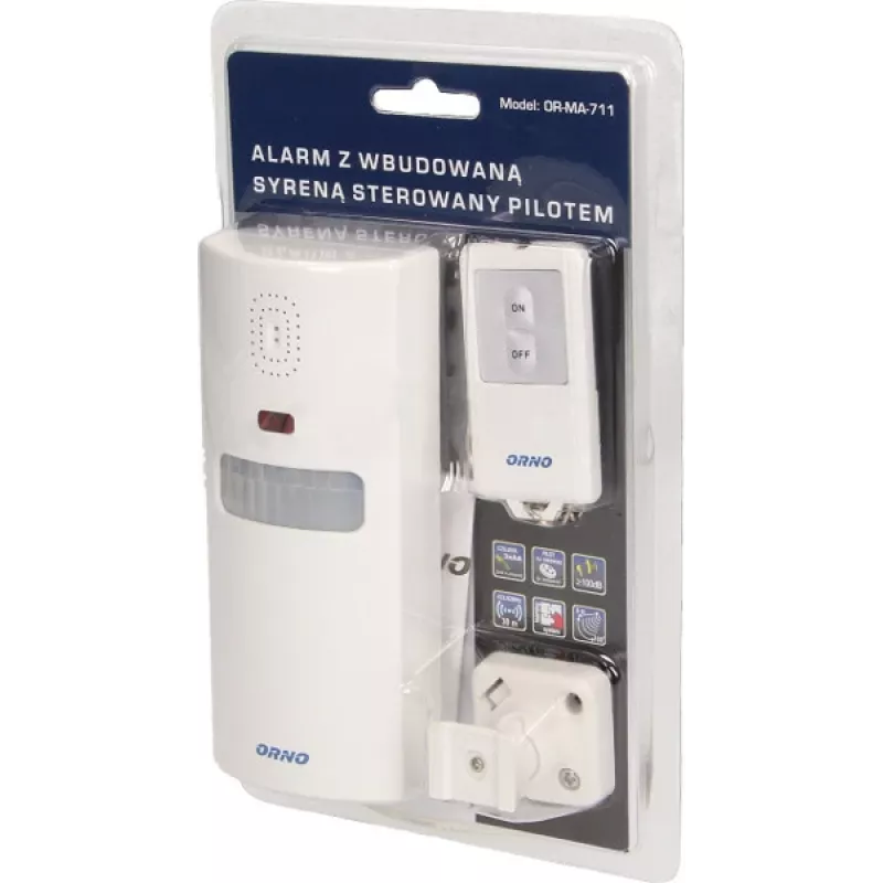 ORNO OR-MA-711 Outdoor Alarm Siren with Built-in Siren, 110 dB, 12V DC, White