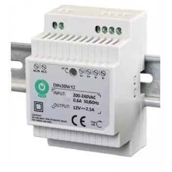 EURA DIN30W12 12V 2.5A DC DIN Rail Power Supply