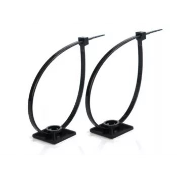 TRYTYT Self-Adhesive Cable Tie Mount HW-3ACB Black (100 pcs)