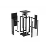Lanberg 19 inch 18U 600x600 Black Floor-Standing Rack Cabinet with Glass Door (Flat Pack)
