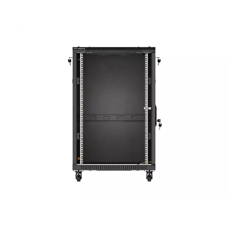 LANBERG 18U 19-inch Floor-Standing Server Rack Cabinet 600x800mm Black Tempered Glass Door (Flat Pack)
