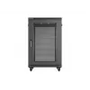 Lanberg 19 inch 18U 600x800 mm Black Floor-Standing Rack Cabinet with Perforated Doors (Flat Pack)