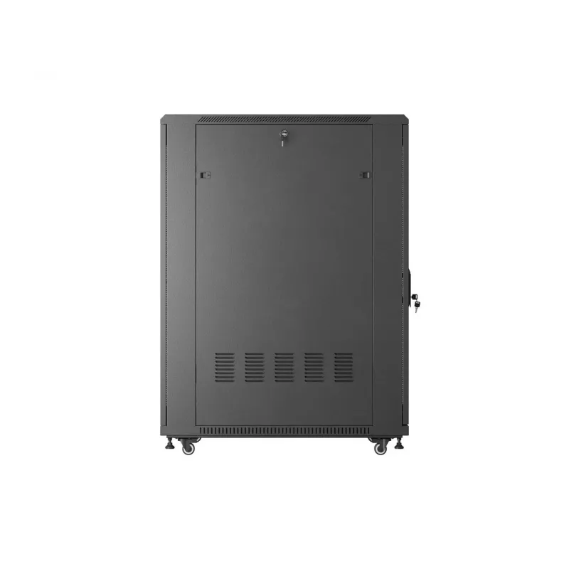 LANBERG 19 inch 27U Freestanding Rack Cabinet 600x1000mm Black Perforated Door (Flat Pack)