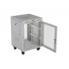 Lanberg FF01-6615-23SL Freestanding 19 inch Rack Cabinet 15U 600x600 Grey Perforated Door LCD Flat Pack