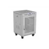 Lanberg FF01-6615-23SL Freestanding 19 inch Rack Cabinet 15U 600x600 Grey Perforated Door LCD Flat Pack
