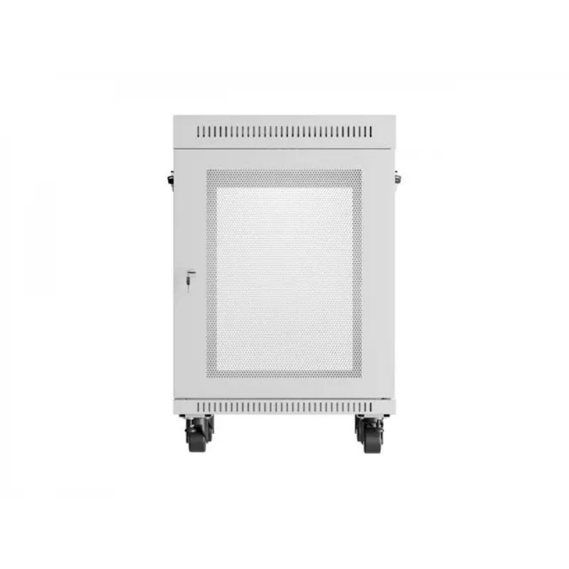 Lanberg FF01-6615-23SL Freestanding 19 inch Rack Cabinet 15U 600x600 Grey Perforated Door LCD Flat Pack