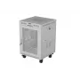 Lanberg 19 inch 15U 600x800 Grey Floor-Standing Rack Cabinet with Perforated Door and LCD (Flat Pack)