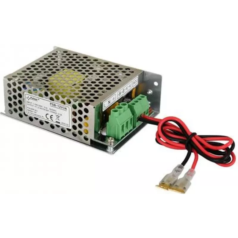 Pulsar PSB-12V3A 13.8V/3A Buffer Power Supply Unit, Built-in, 170-260V AC Input, 12-15V DC Adjustable Output, for 12V Lead-Acid Batteries 7-40Ah