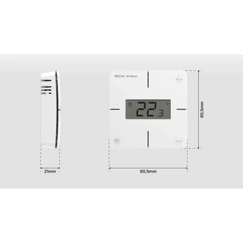 Wired Room Thermostat R-S1 Black Tech Sterowniki