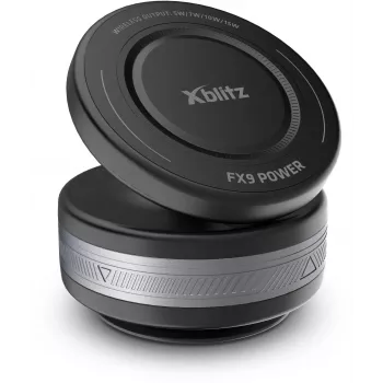 Xblitz FX9 Power Car Charging Holder with Qi Wireless Charging, 10W, Automatic Clamp, Suction Cup Mount