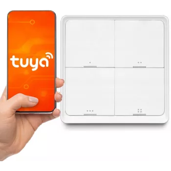 LUXURY-GOODS SC04 ZigBee TUYA Smart Scene Switch – 4 Buttons, 12 Scenes, White