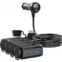 MBG Line HS75AD Car Cigarette Lighter Splitter with 2 Sockets and 3 USB Ports, 75cm Cable, Black