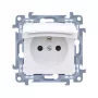 KONTAKT SIMON 10 Single Earthed Wall Socket White IP44 Screw Terminals 16A 250V