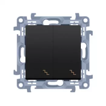 KONTAKT SIMON 10 Universal Switch Module 10AX 250V Matte Black 2x Screw Terminals
