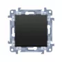 KONTAKT SIMON 10 Module Black Matt Push Button 1x 1 Gang Screwless Terminals 10AX 250V