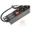 DELTA Power Strip 8 Schuko Sockets L19/8, 1.5m Cable, Black