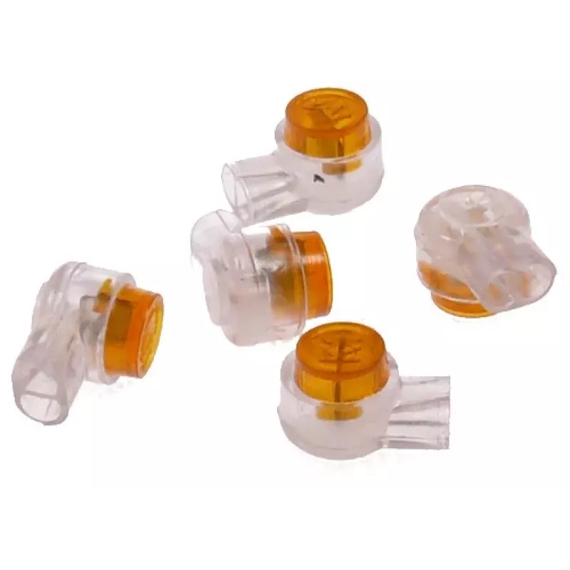 DELTA UY2-4CI/100 Insulation Displacement Connector (IDC) 2-Conductor 100-Pack Yellow