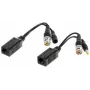 DELTA TR-1RJ-HD Passive Video Balun Set (2 Units) - 8MP 4K HD-CVI/HD-TVI/AHD/CVBS, BNC to RJ45, Black