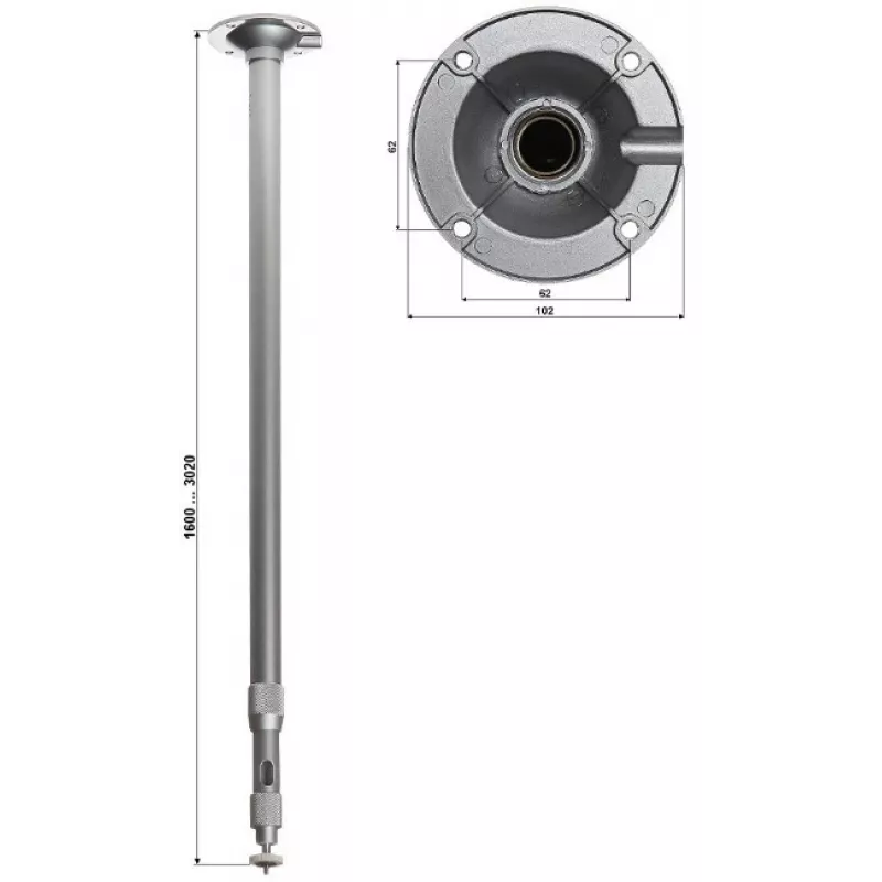 DELTA Telescopic Ceiling Mount for Camera BR-150X300