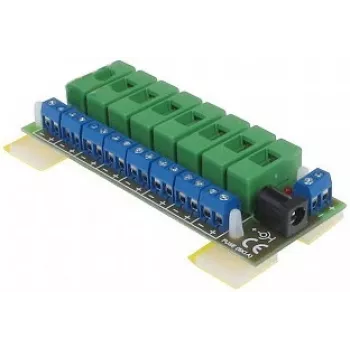 DELTA LZ-8/E Power Distribution Unit, 8 Outputs, 10-30V DC, 8A, Screw Terminal