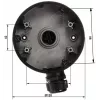 DELTA STG-1280ZJ-DM46(BLACK) Junction Box / Camera Mount, Black, Aluminum Alloy